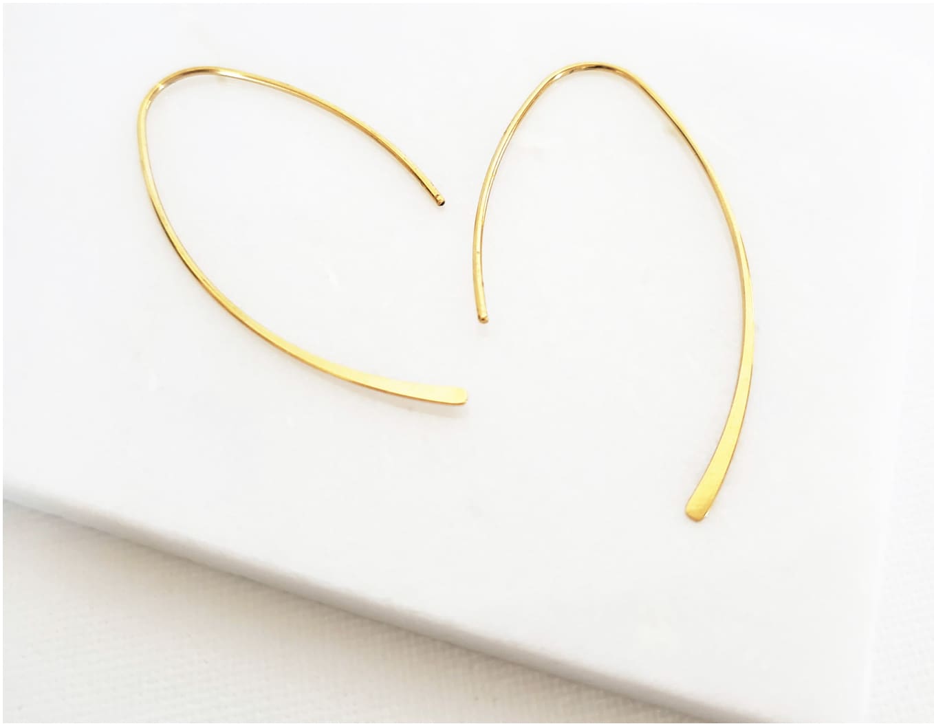 Expression Bracelets Gold Dainty Wire Threader Earrings