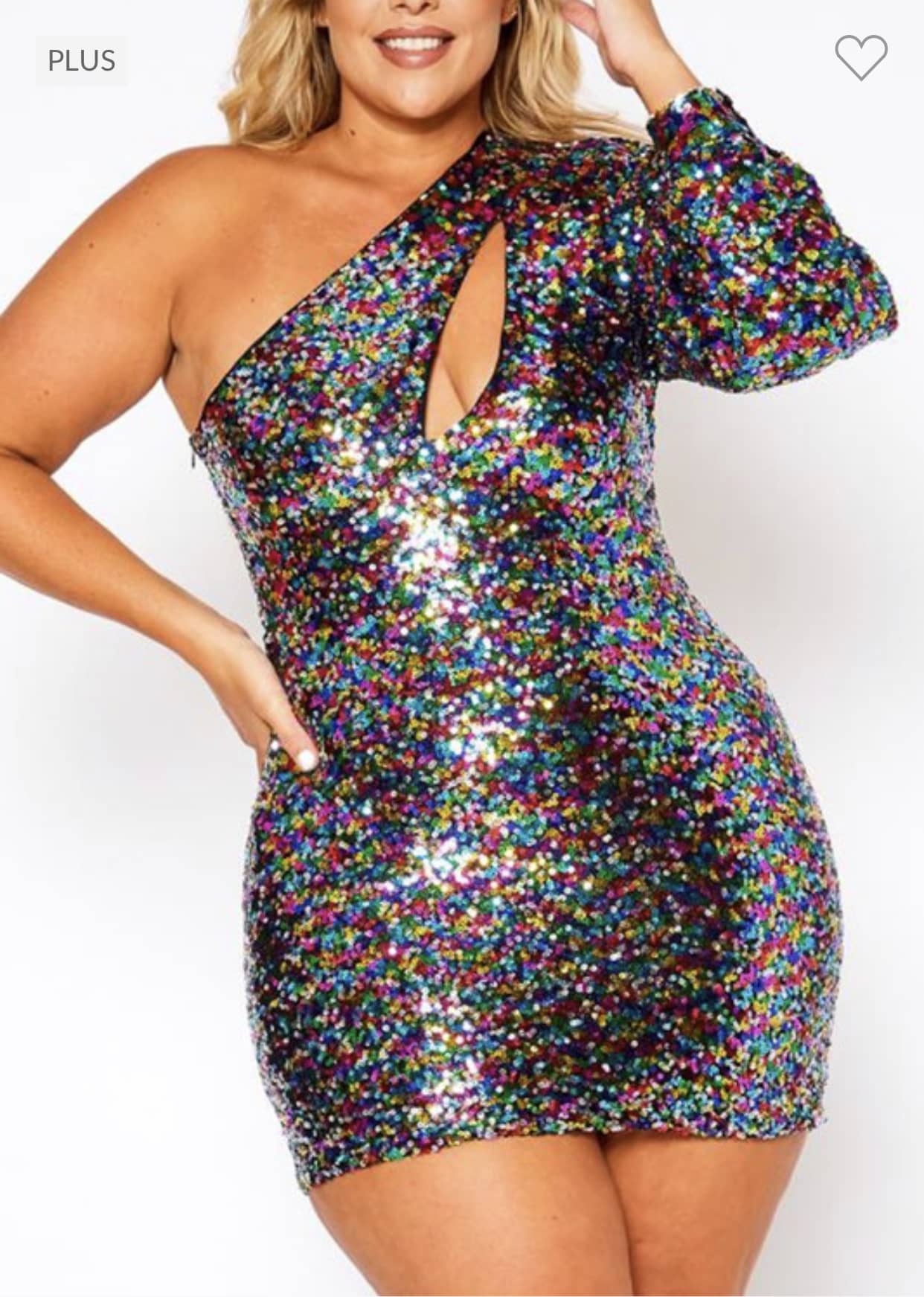 Sequin Mini Dress Multicolor 2X