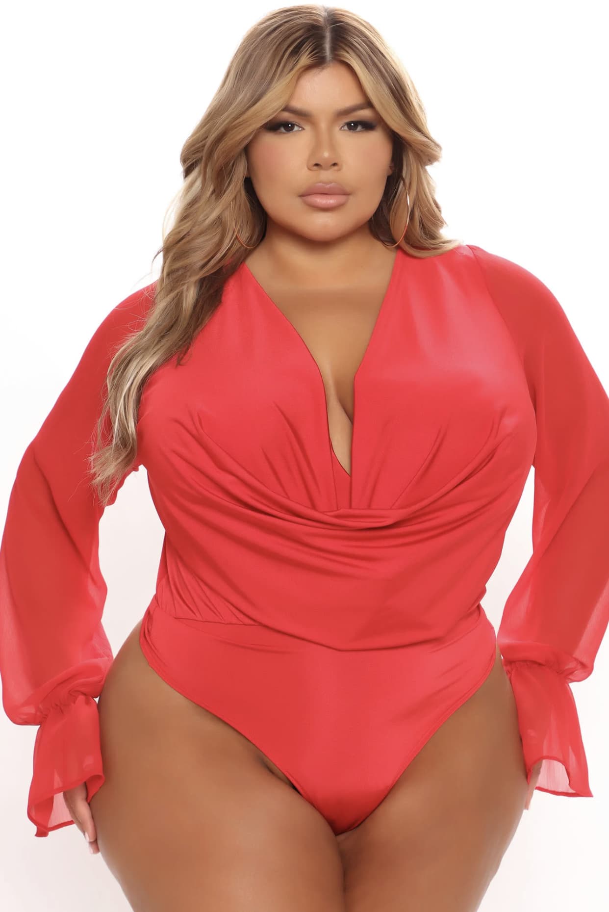 Anything Could Draped Bodysuit 1X