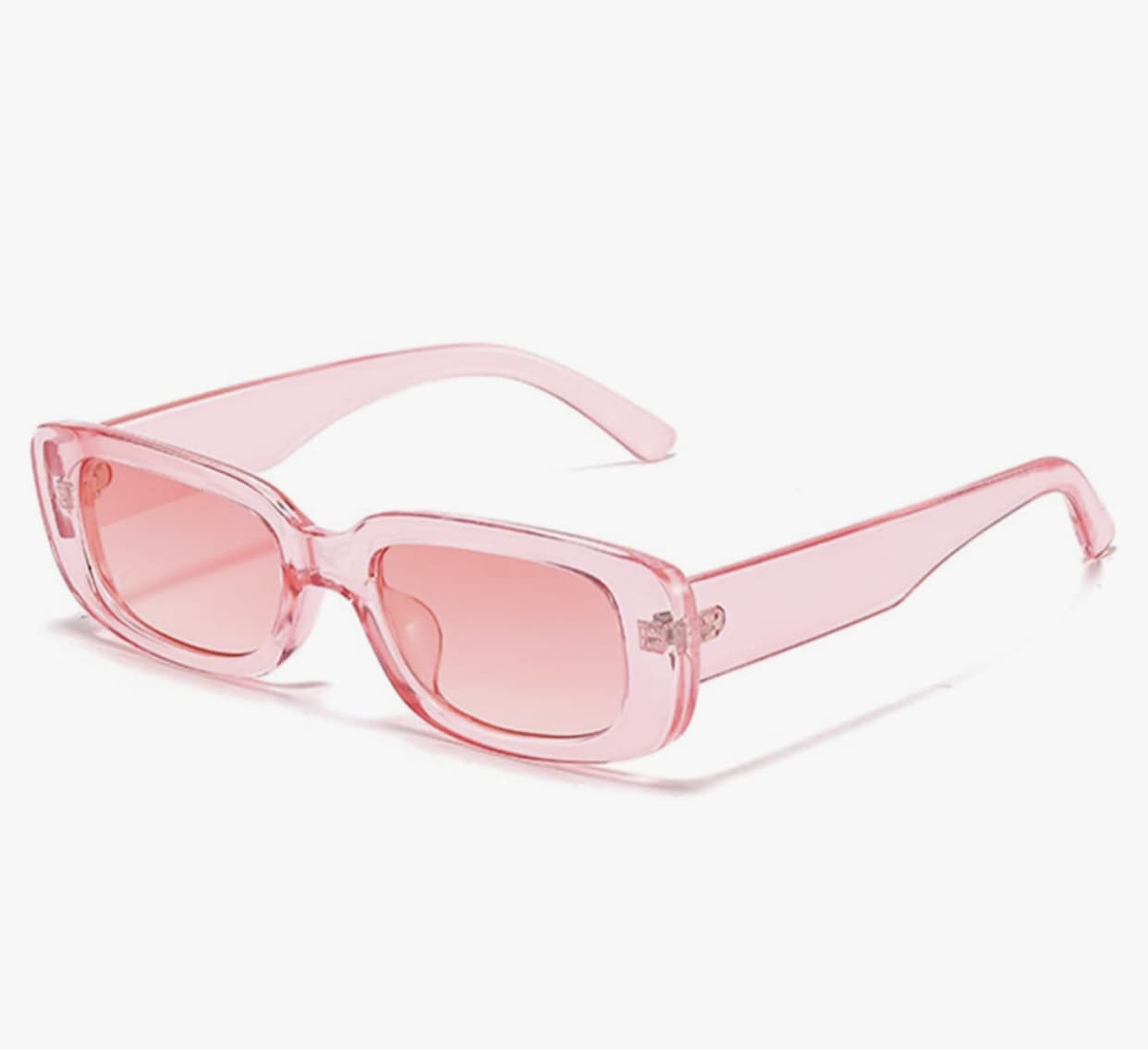 Retro Rectangle Sunglasses-Pink