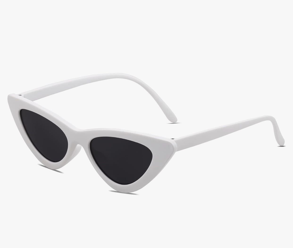 White Retro Cat-eye Sunglasses