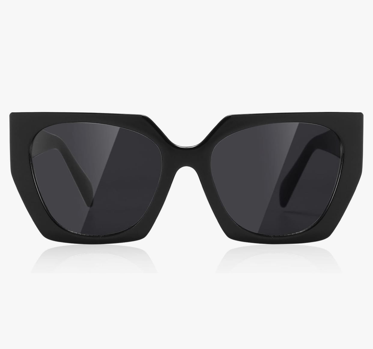 Retro Oversized Square SunglassesBlack